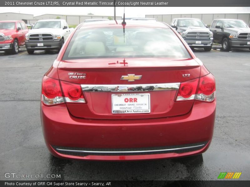 Crystal Red Metallic Tintcoat / Cocoa/Light Neutral Leather 2011 Chevrolet Cruze LTZ/RS