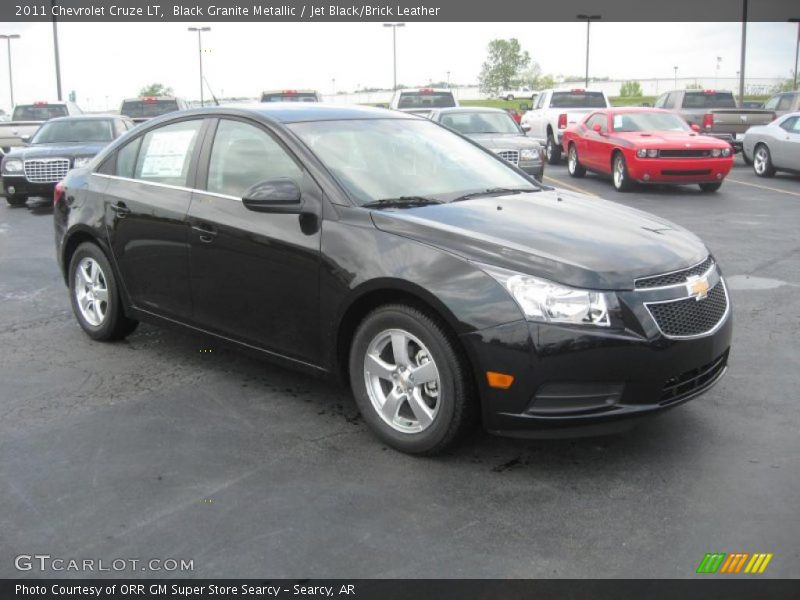 Black Granite Metallic / Jet Black/Brick Leather 2011 Chevrolet Cruze LT