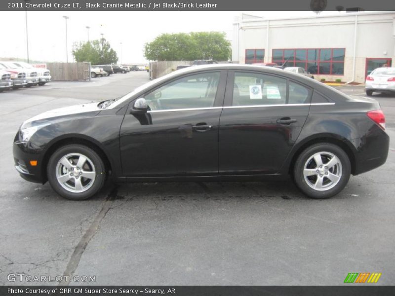 Black Granite Metallic / Jet Black/Brick Leather 2011 Chevrolet Cruze LT