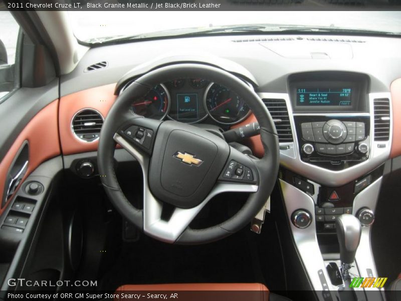 Black Granite Metallic / Jet Black/Brick Leather 2011 Chevrolet Cruze LT