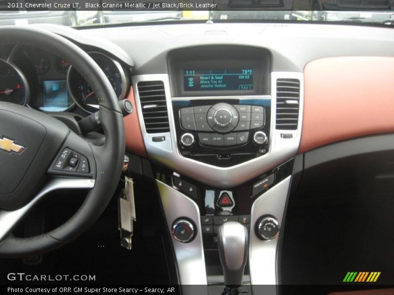 Black Granite Metallic / Jet Black/Brick Leather 2011 Chevrolet Cruze LT
