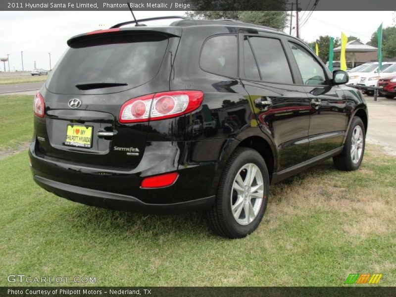 Phantom Black Metallic / Beige 2011 Hyundai Santa Fe Limited