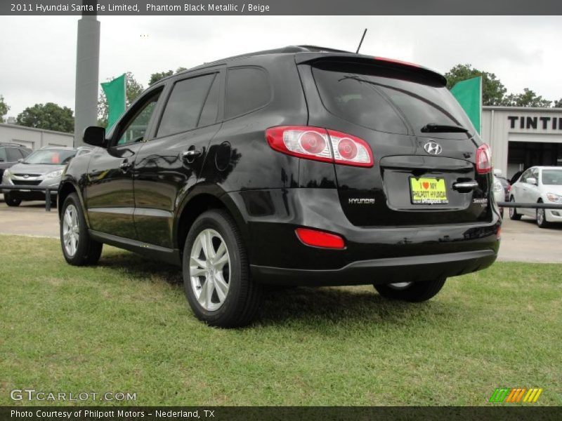 Phantom Black Metallic / Beige 2011 Hyundai Santa Fe Limited