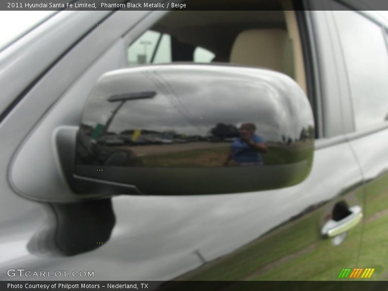 Phantom Black Metallic / Beige 2011 Hyundai Santa Fe Limited
