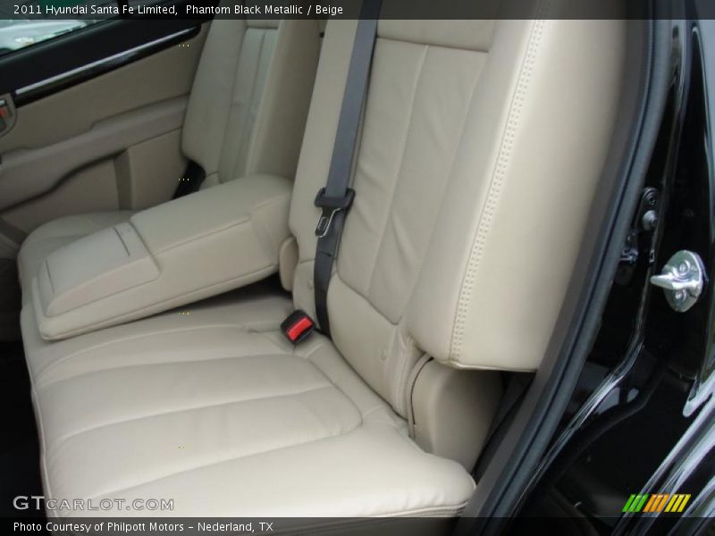 Phantom Black Metallic / Beige 2011 Hyundai Santa Fe Limited