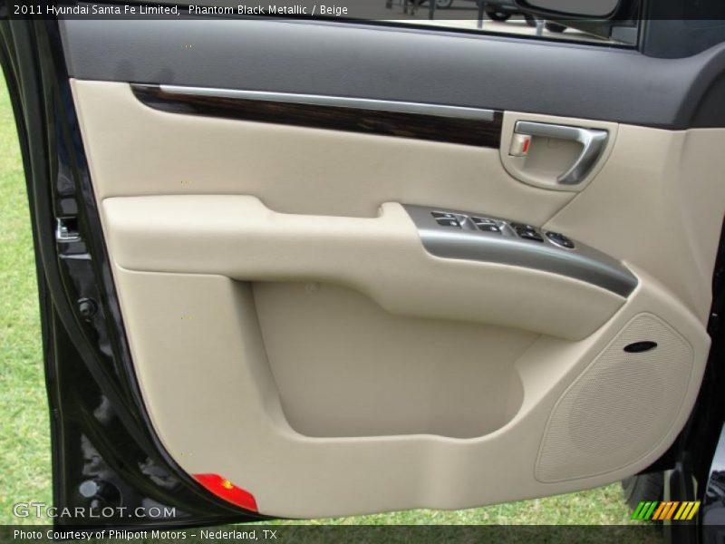 Phantom Black Metallic / Beige 2011 Hyundai Santa Fe Limited