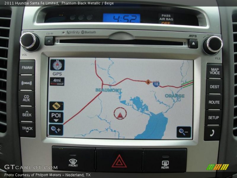 Navigation of 2011 Santa Fe Limited