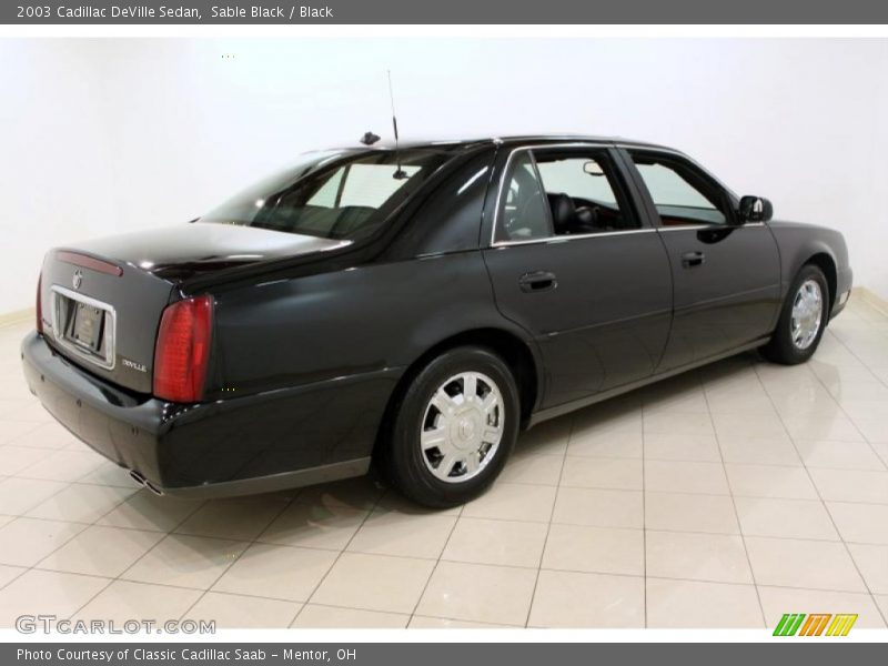 Sable Black / Black 2003 Cadillac DeVille Sedan