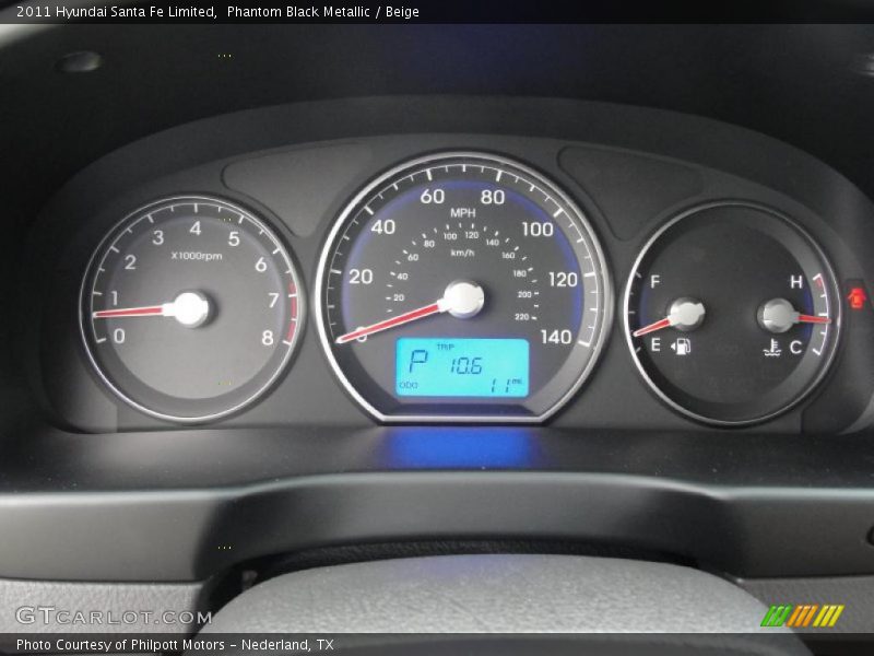  2011 Santa Fe Limited Limited Gauges