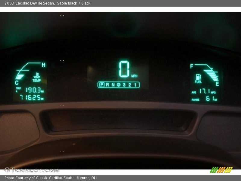 Sable Black / Black 2003 Cadillac DeVille Sedan