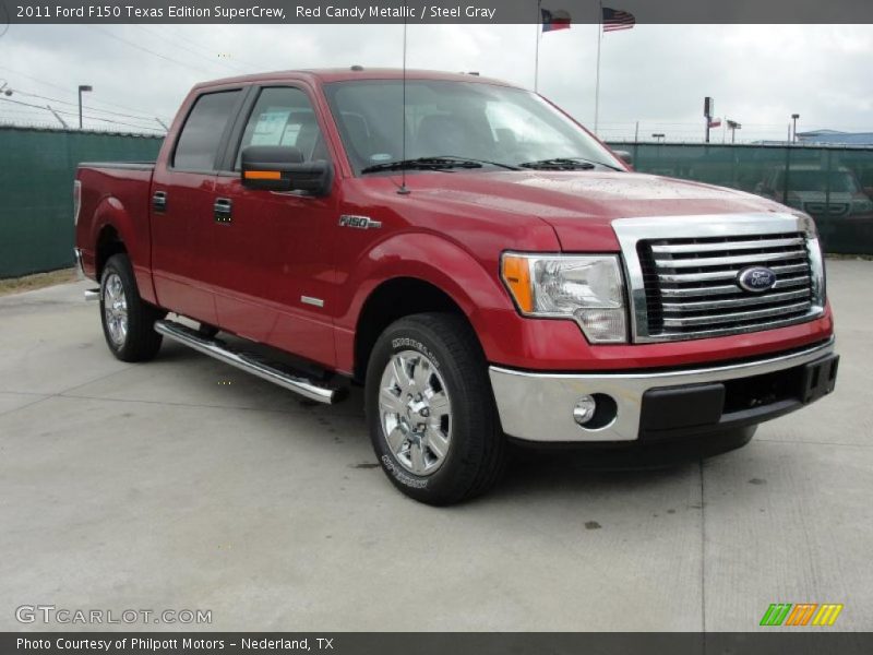 Red Candy Metallic / Steel Gray 2011 Ford F150 Texas Edition SuperCrew