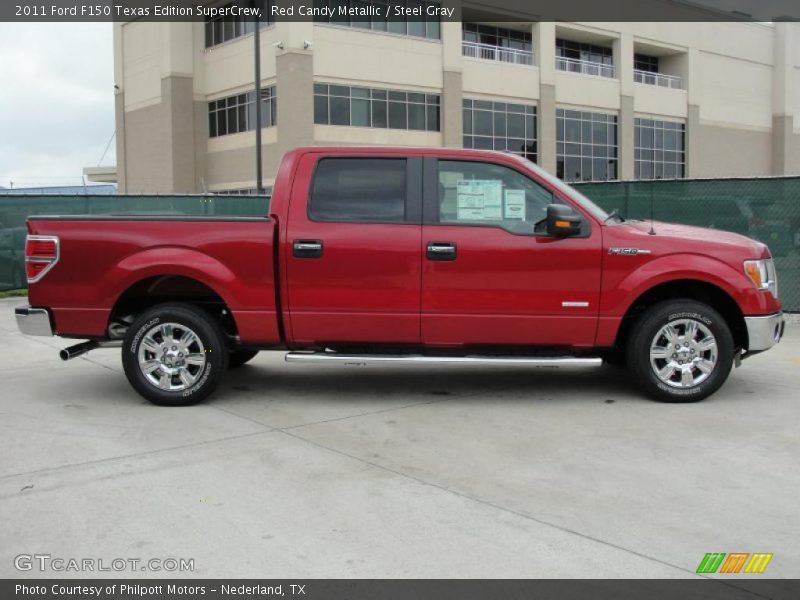 Red Candy Metallic / Steel Gray 2011 Ford F150 Texas Edition SuperCrew