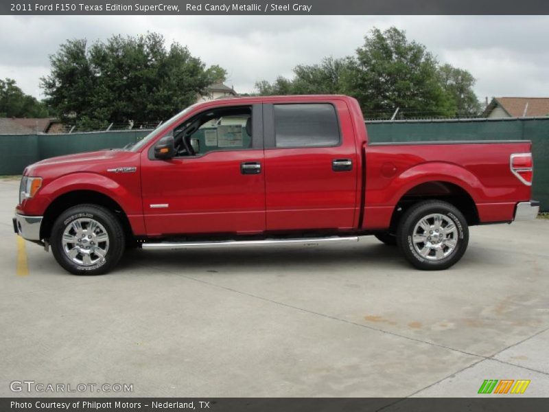 Red Candy Metallic / Steel Gray 2011 Ford F150 Texas Edition SuperCrew