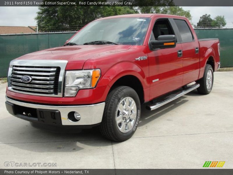 Red Candy Metallic / Steel Gray 2011 Ford F150 Texas Edition SuperCrew