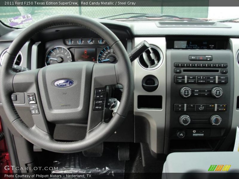 Red Candy Metallic / Steel Gray 2011 Ford F150 Texas Edition SuperCrew