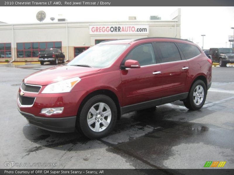 Red Jewel Tintcoat / Ebony 2010 Chevrolet Traverse LT AWD
