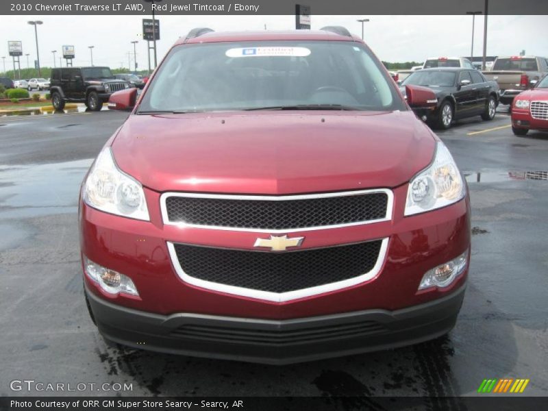 Red Jewel Tintcoat / Ebony 2010 Chevrolet Traverse LT AWD