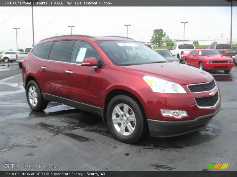 Red Jewel Tintcoat / Ebony 2010 Chevrolet Traverse LT AWD