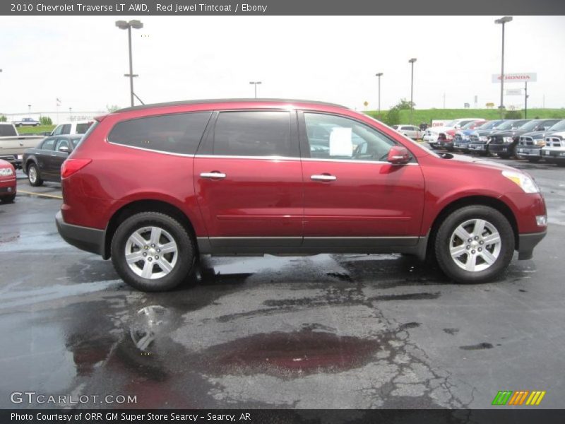 Red Jewel Tintcoat / Ebony 2010 Chevrolet Traverse LT AWD
