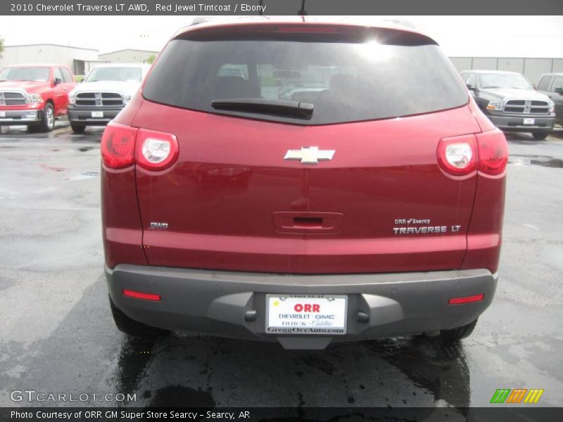 Red Jewel Tintcoat / Ebony 2010 Chevrolet Traverse LT AWD