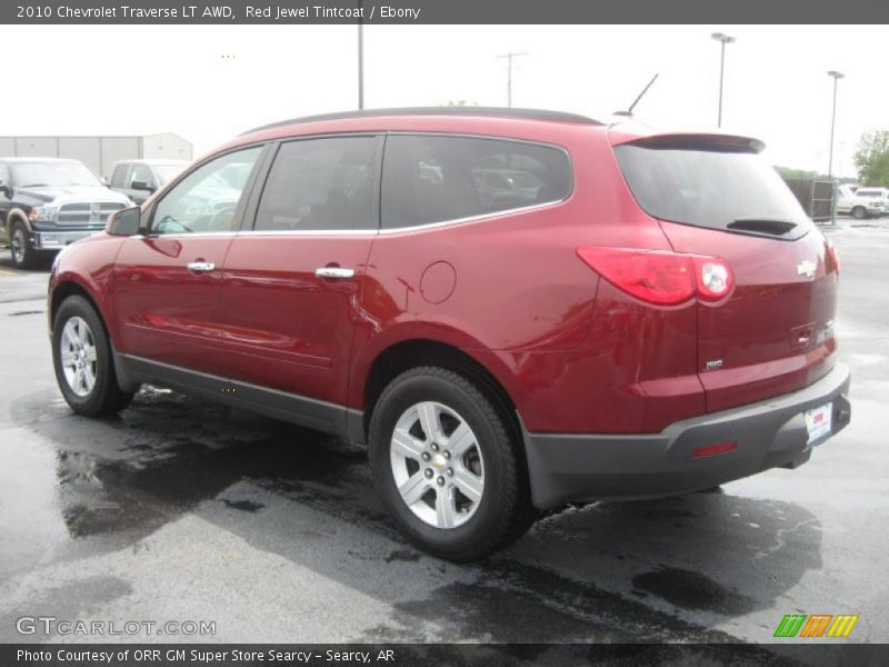 Red Jewel Tintcoat / Ebony 2010 Chevrolet Traverse LT AWD