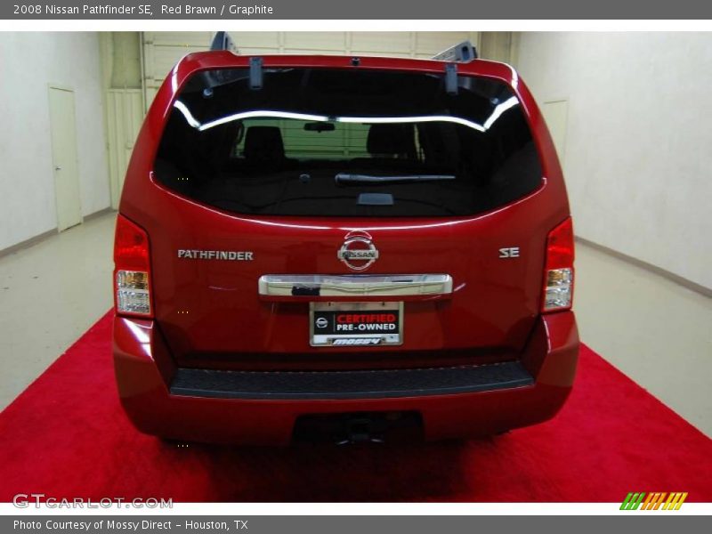 Red Brawn / Graphite 2008 Nissan Pathfinder SE
