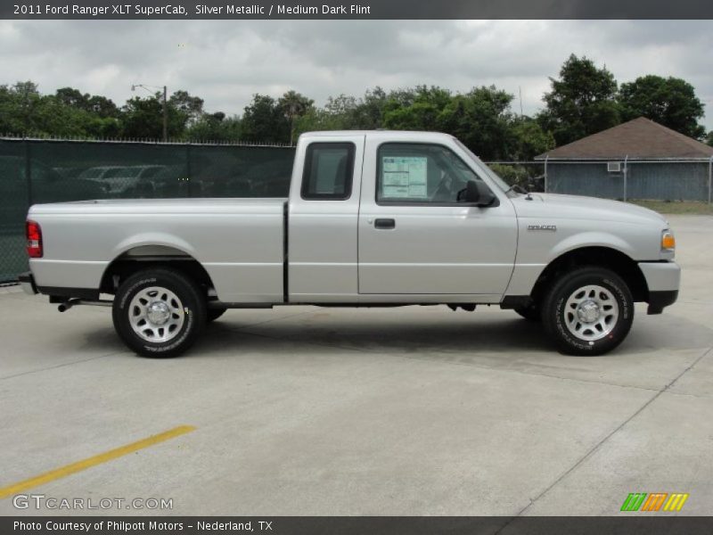 Silver Metallic / Medium Dark Flint 2011 Ford Ranger XLT SuperCab