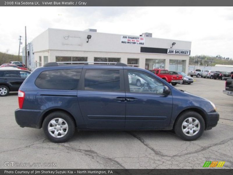 Velvet Blue Metallic / Gray 2008 Kia Sedona LX