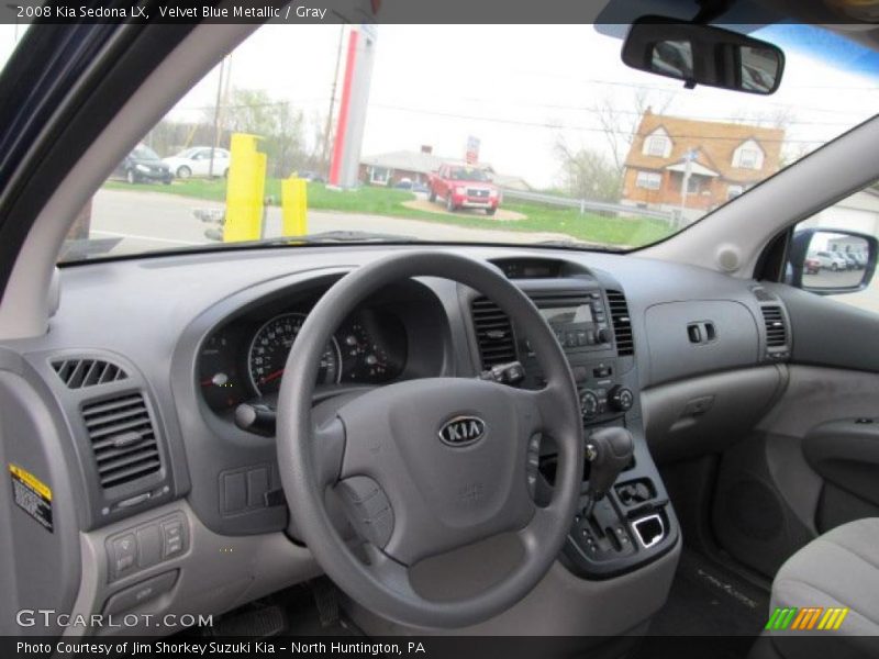 Velvet Blue Metallic / Gray 2008 Kia Sedona LX