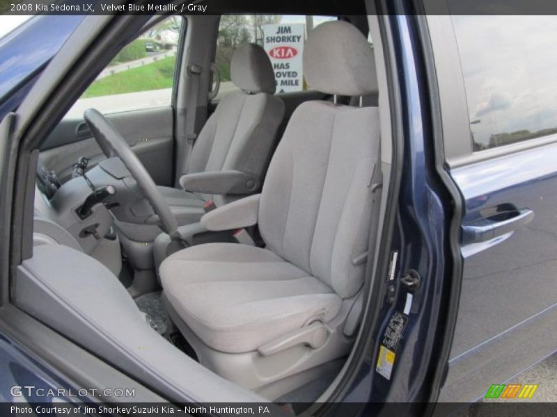 Velvet Blue Metallic / Gray 2008 Kia Sedona LX