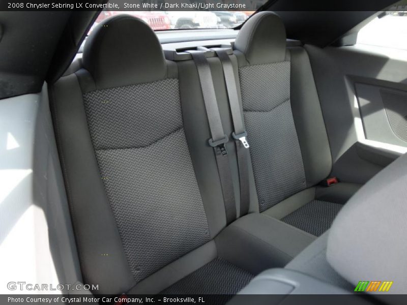 Stone White / Dark Khaki/Light Graystone 2008 Chrysler Sebring LX Convertible