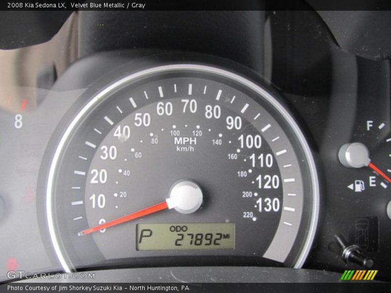 Velvet Blue Metallic / Gray 2008 Kia Sedona LX