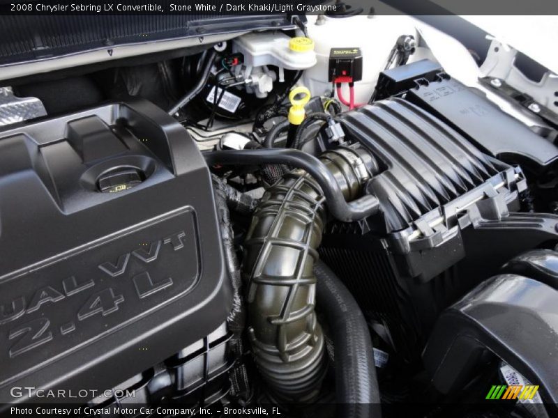 Stone White / Dark Khaki/Light Graystone 2008 Chrysler Sebring LX Convertible