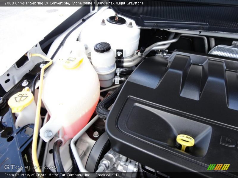 Stone White / Dark Khaki/Light Graystone 2008 Chrysler Sebring LX Convertible