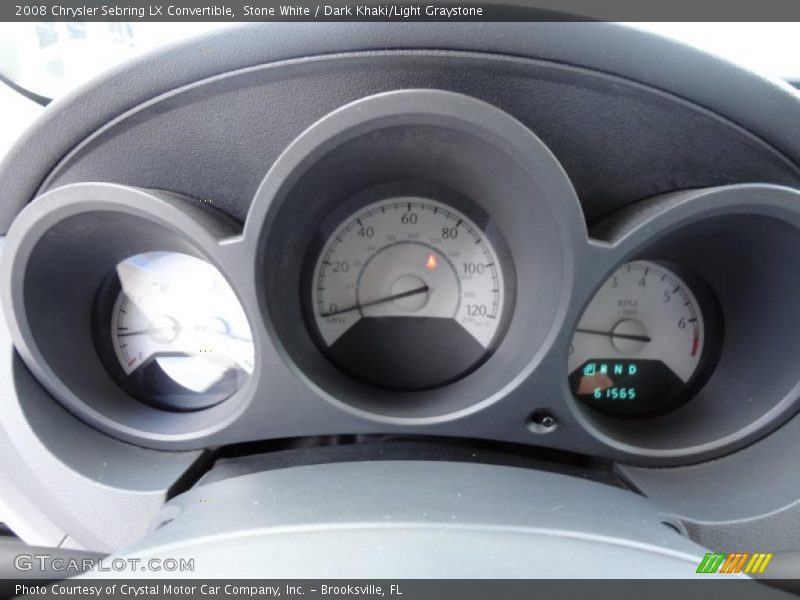 Stone White / Dark Khaki/Light Graystone 2008 Chrysler Sebring LX Convertible