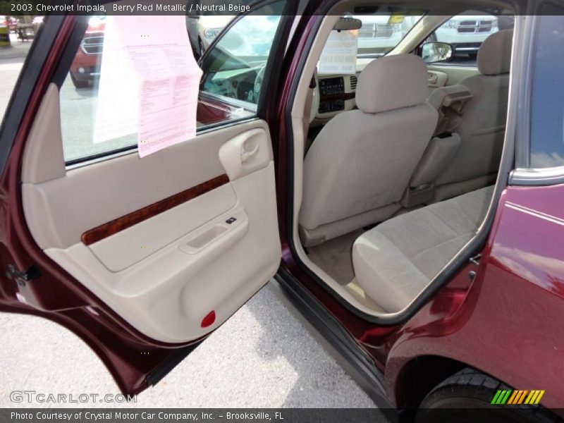 Berry Red Metallic / Neutral Beige 2003 Chevrolet Impala