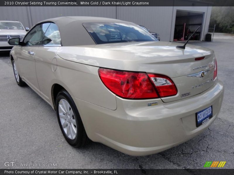 White Gold / Dark Khaki/Light Graystone 2010 Chrysler Sebring Touring Convertible