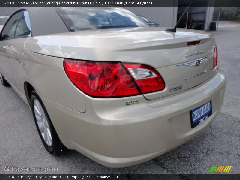 White Gold / Dark Khaki/Light Graystone 2010 Chrysler Sebring Touring Convertible