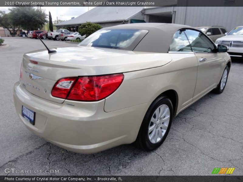 White Gold / Dark Khaki/Light Graystone 2010 Chrysler Sebring Touring Convertible