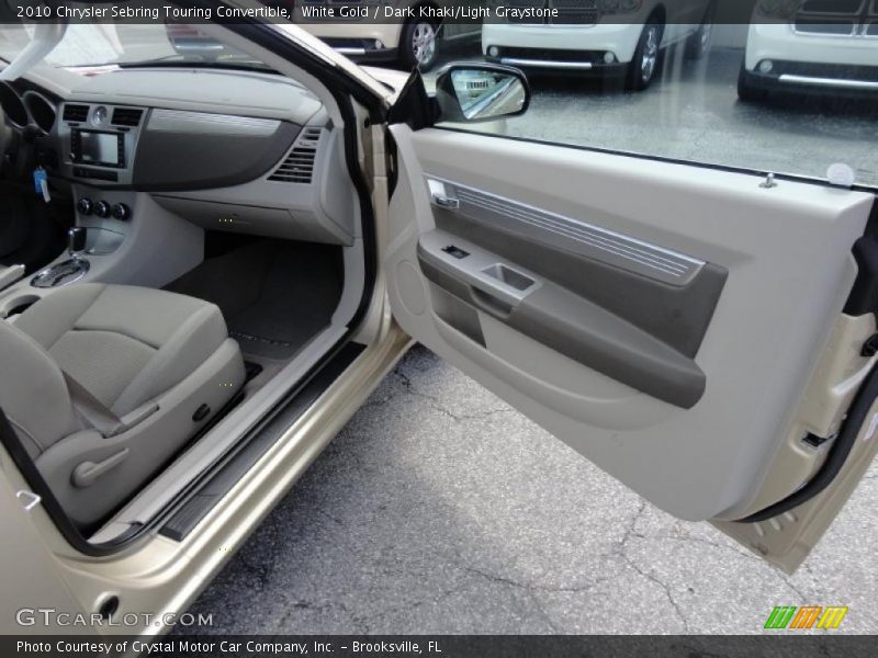White Gold / Dark Khaki/Light Graystone 2010 Chrysler Sebring Touring Convertible