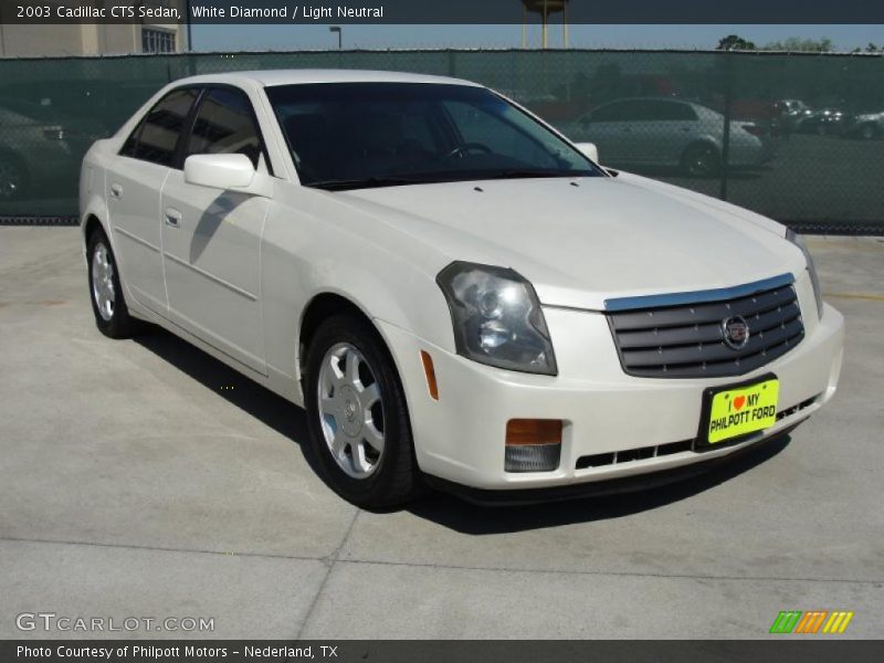 White Diamond / Light Neutral 2003 Cadillac CTS Sedan