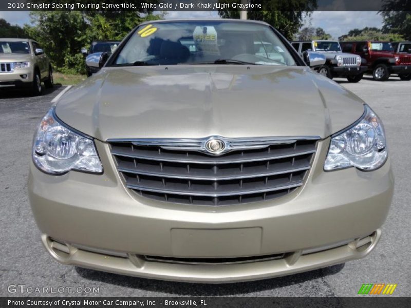 White Gold / Dark Khaki/Light Graystone 2010 Chrysler Sebring Touring Convertible