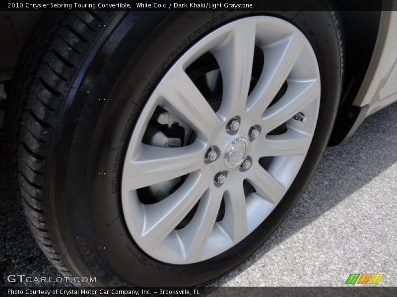 White Gold / Dark Khaki/Light Graystone 2010 Chrysler Sebring Touring Convertible
