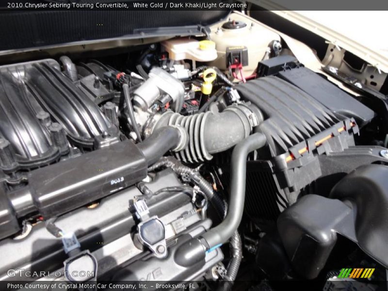 White Gold / Dark Khaki/Light Graystone 2010 Chrysler Sebring Touring Convertible