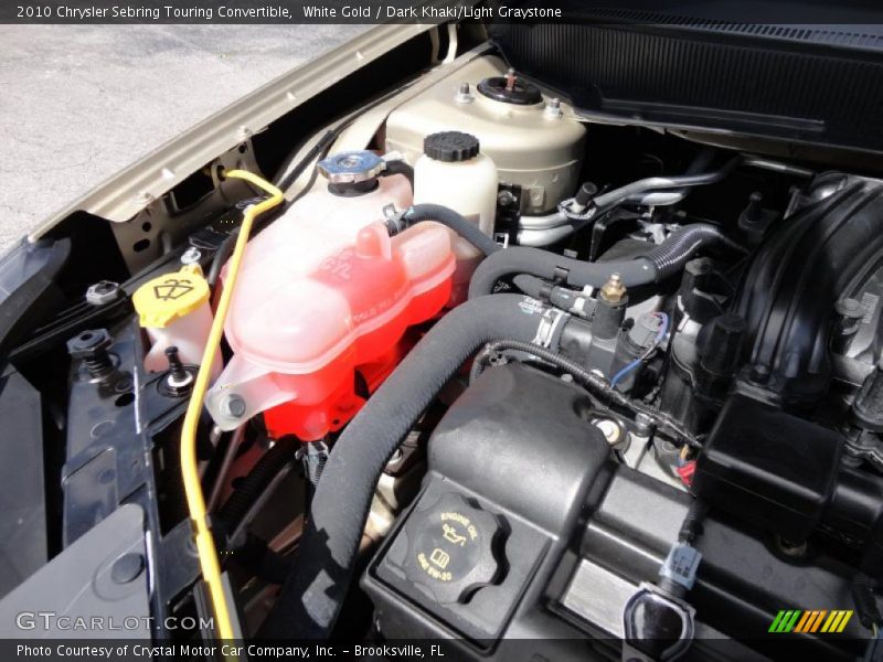 White Gold / Dark Khaki/Light Graystone 2010 Chrysler Sebring Touring Convertible