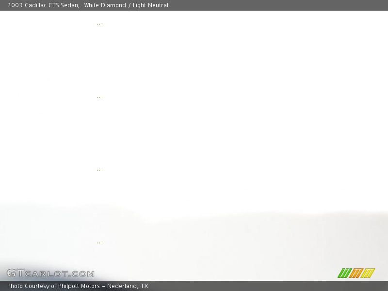 White Diamond / Light Neutral 2003 Cadillac CTS Sedan