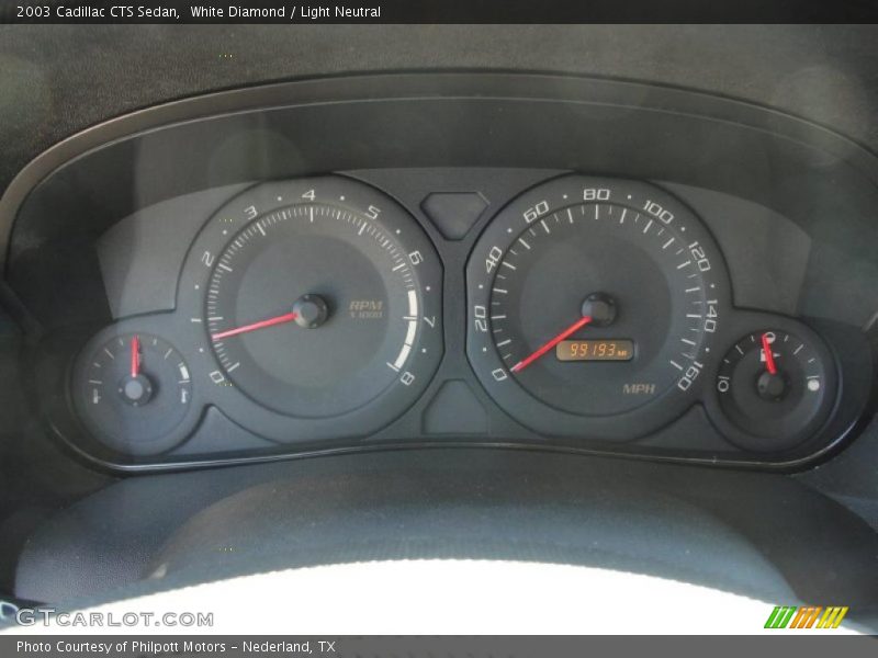 White Diamond / Light Neutral 2003 Cadillac CTS Sedan