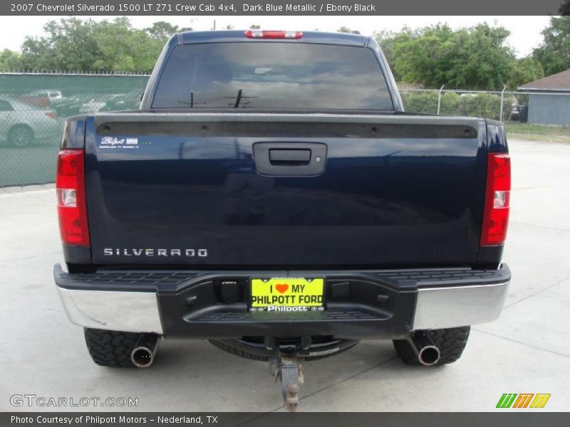 Dark Blue Metallic / Ebony Black 2007 Chevrolet Silverado 1500 LT Z71 Crew Cab 4x4