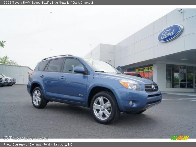 Pacific Blue Metallic / Dark Charcoal 2008 Toyota RAV4 Sport