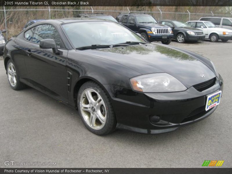 Obsidian Black / Black 2005 Hyundai Tiburon GS